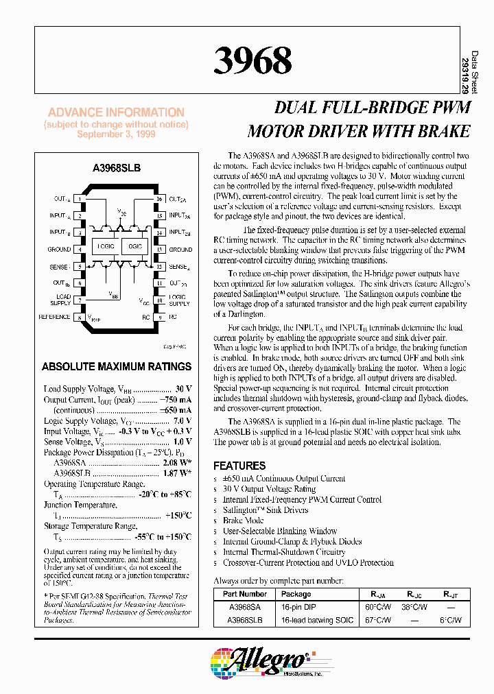 A3968SA_437815.PDF Datasheet