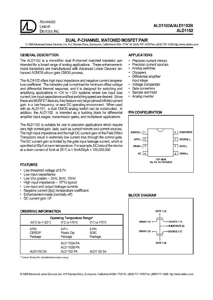 ALD1102B_451291.PDF Datasheet