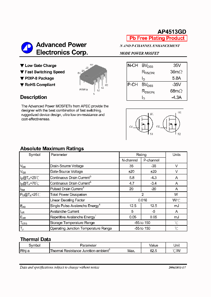 AP4513GD_478036.PDF Datasheet