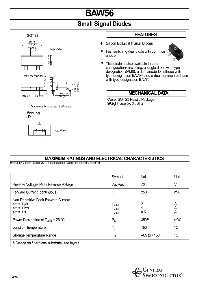 BAW56_455165.PDF Datasheet