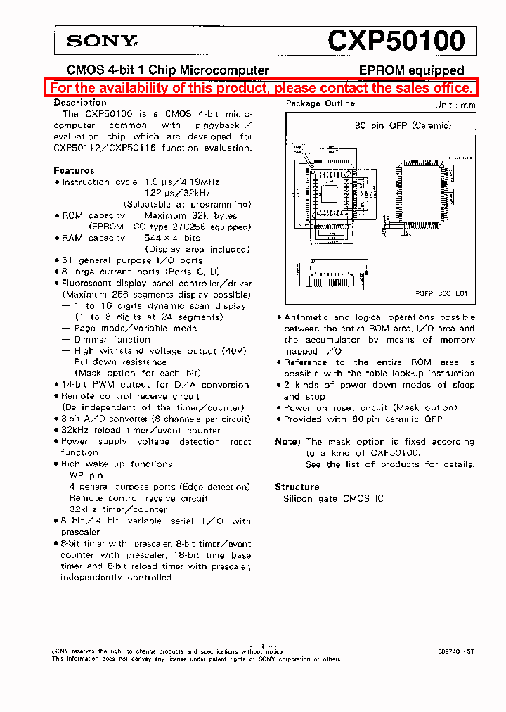 CXP50100_24244.PDF Datasheet