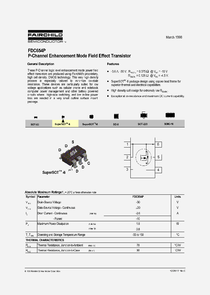 FDC654P_467002.PDF Datasheet