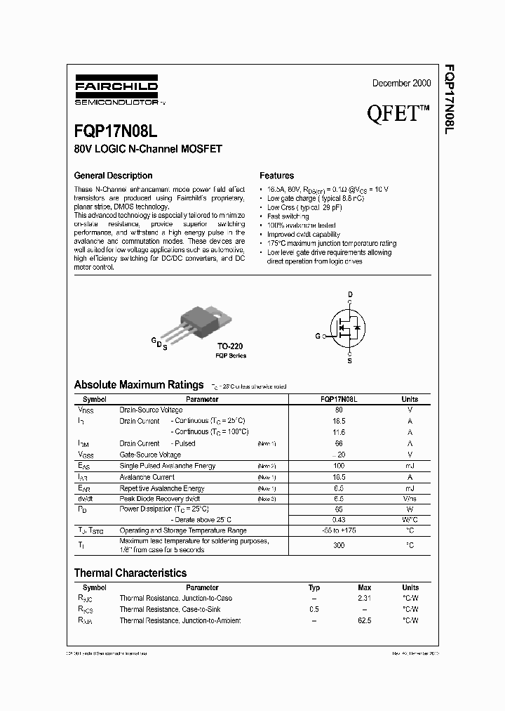 FQP17N08L_469917.PDF Datasheet