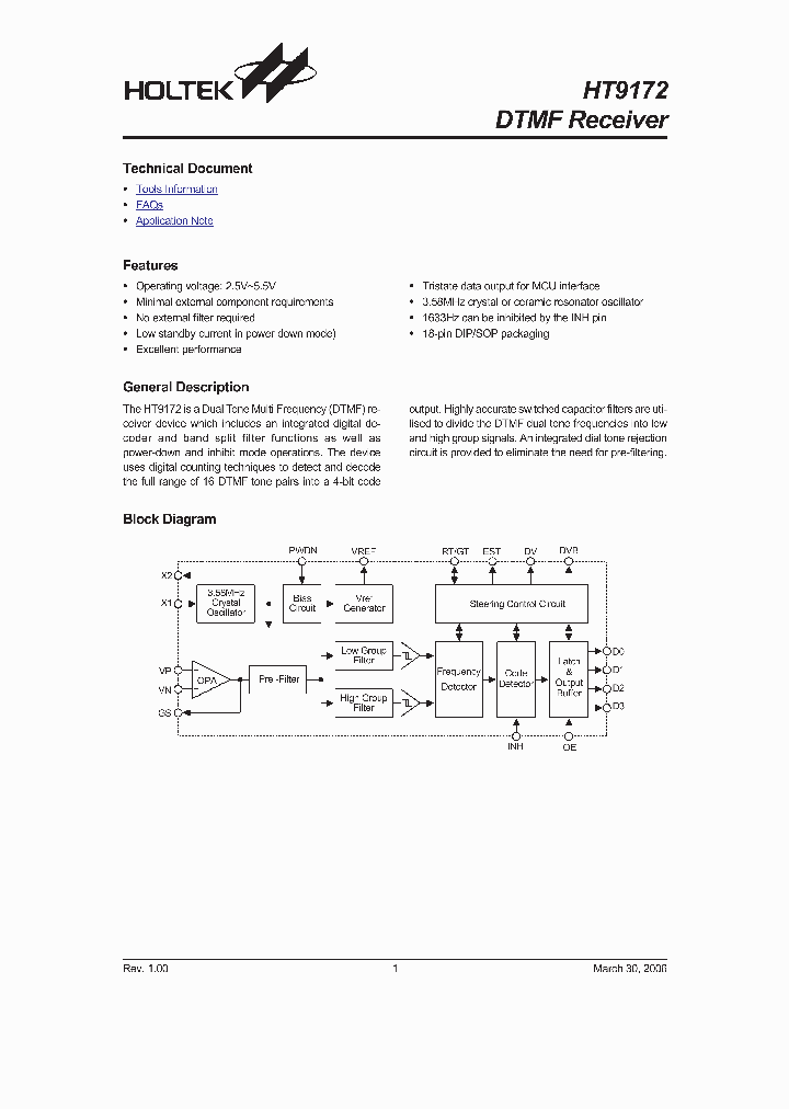 HT9172_449535.PDF Datasheet