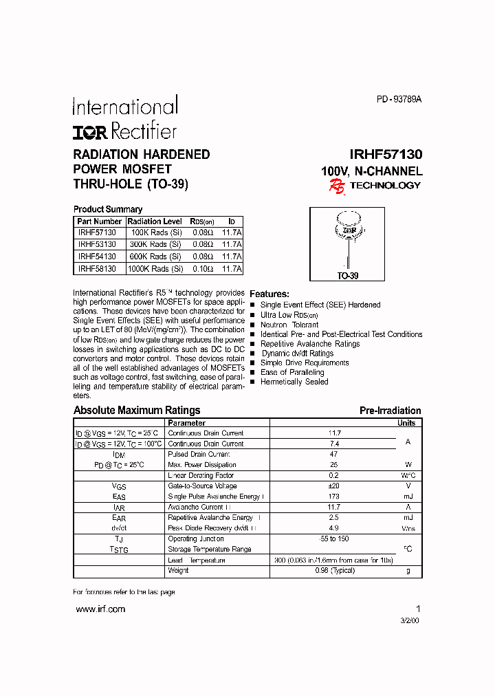 IRHF57130_291324.PDF Datasheet