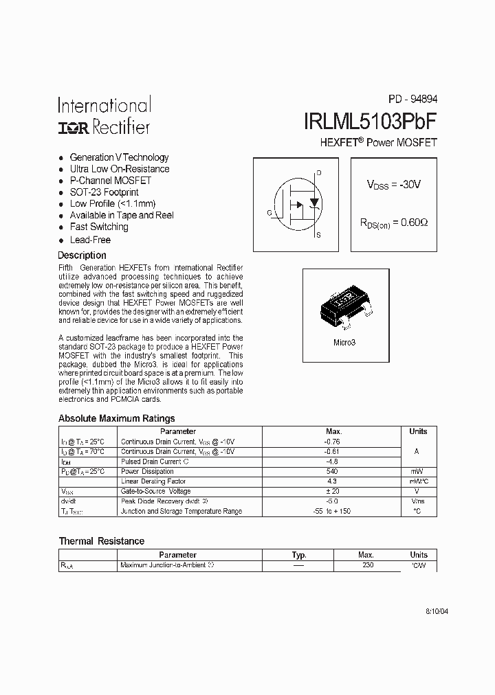 IRLML5103PBF_483911.PDF Datasheet