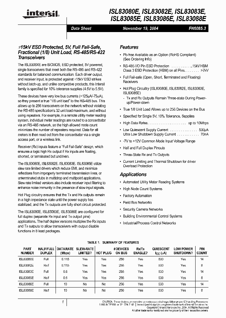 ISL83082E_445005.PDF Datasheet