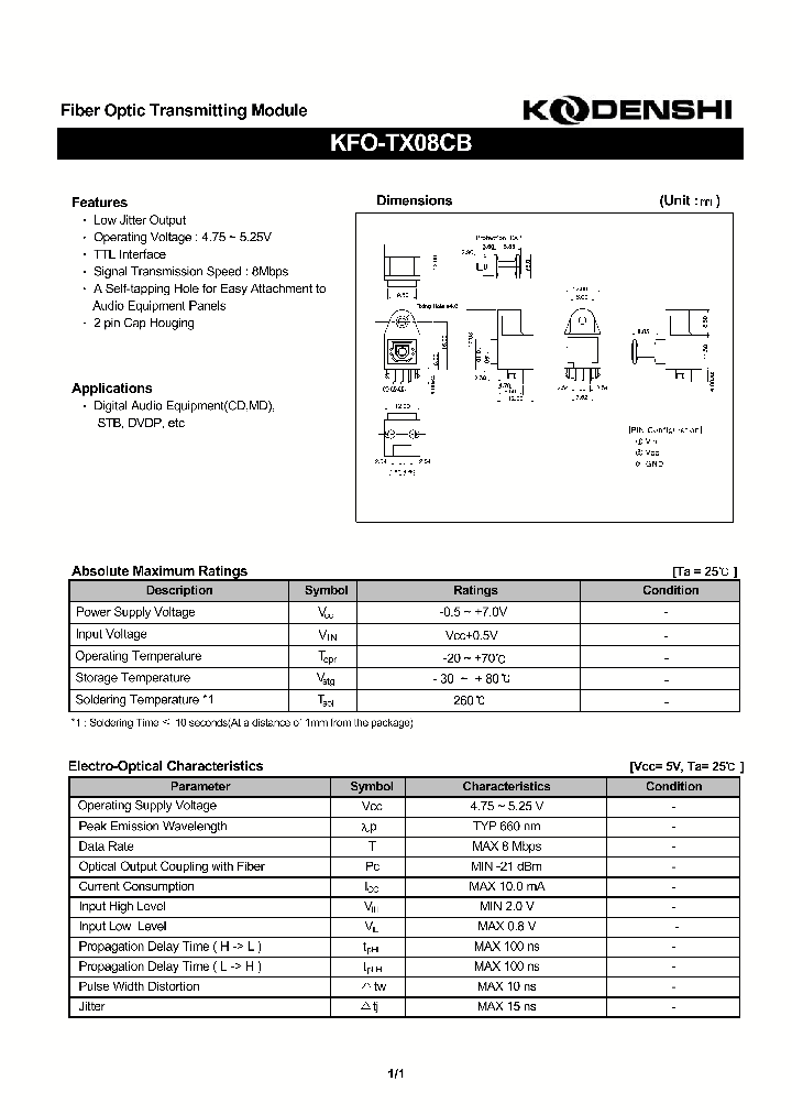 KFO-TX08CB_464375.PDF Datasheet