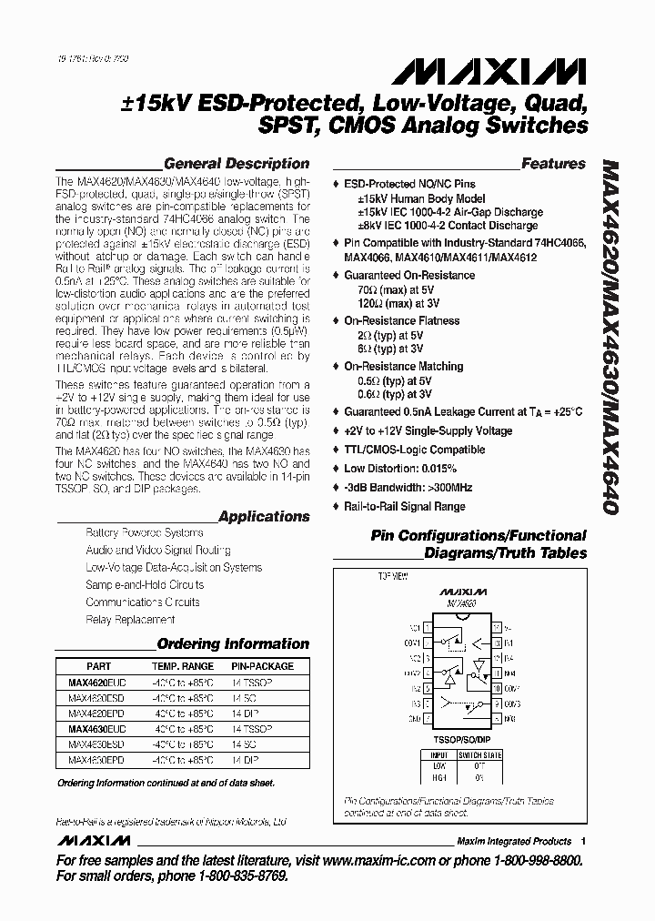 MAX4620_313457.PDF Datasheet