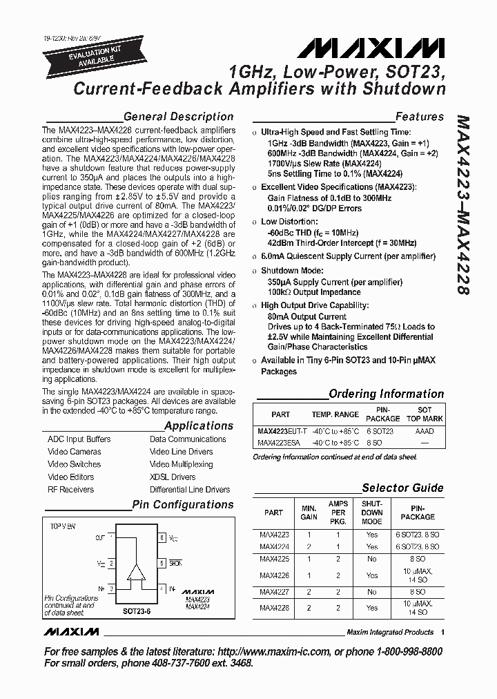 MAXB4223EUT-T_473407.PDF Datasheet