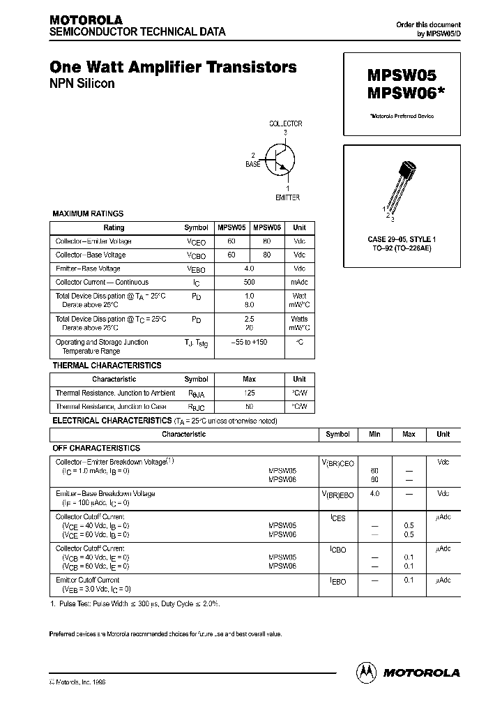 MPSW05_475885.PDF Datasheet