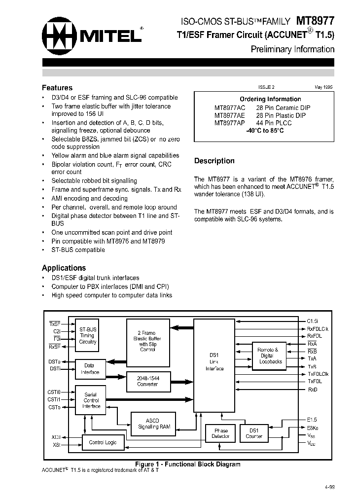 MT8977_9588.PDF Datasheet