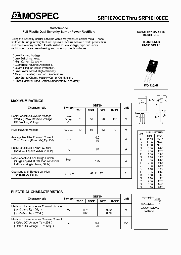 SRF10100CE_440586.PDF Datasheet