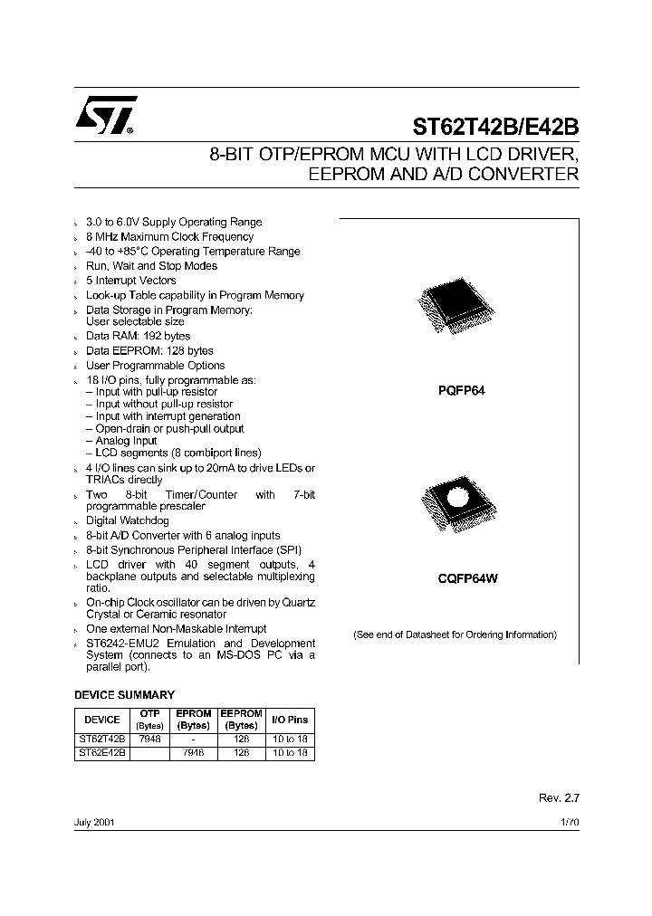 ST62E42BG1_459120.PDF Datasheet