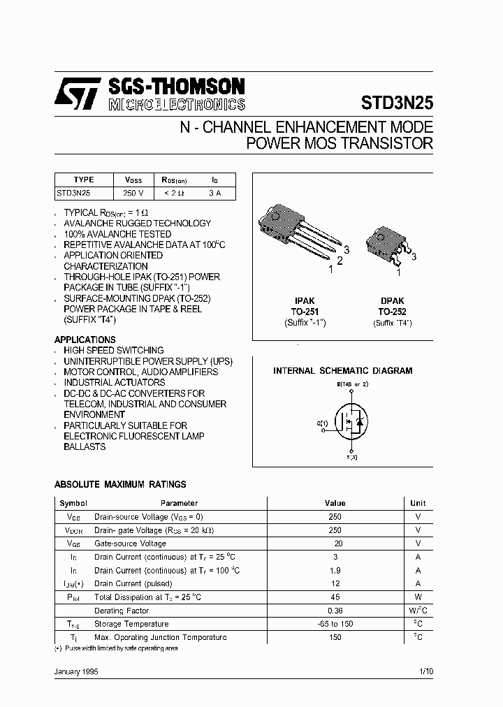 STD3N25_458952.PDF Datasheet