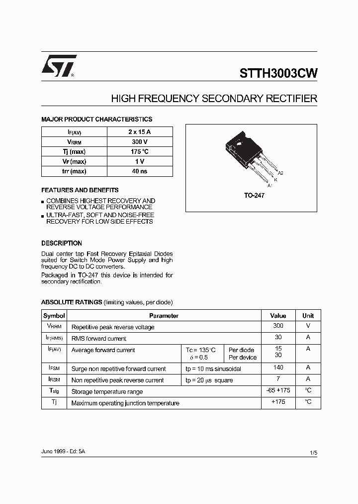 STTH3003CW_461758.PDF Datasheet