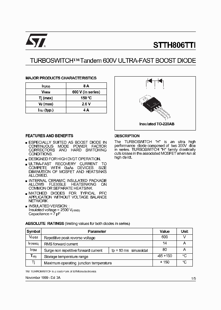 STTH806_468111.PDF Datasheet