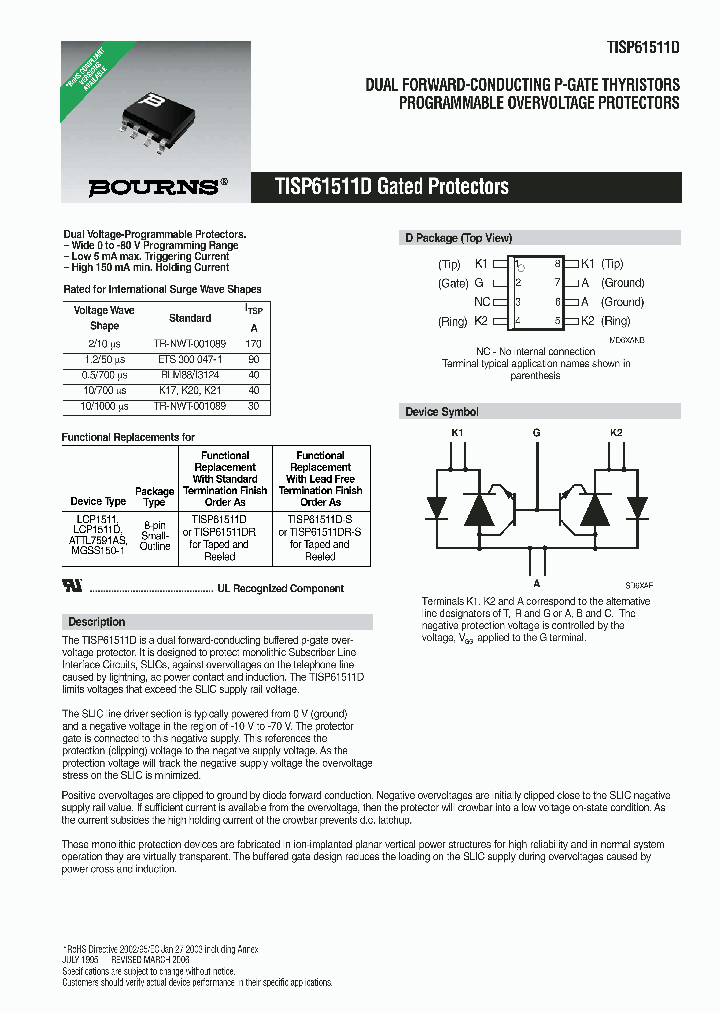 TISP61511DR_441771.PDF Datasheet