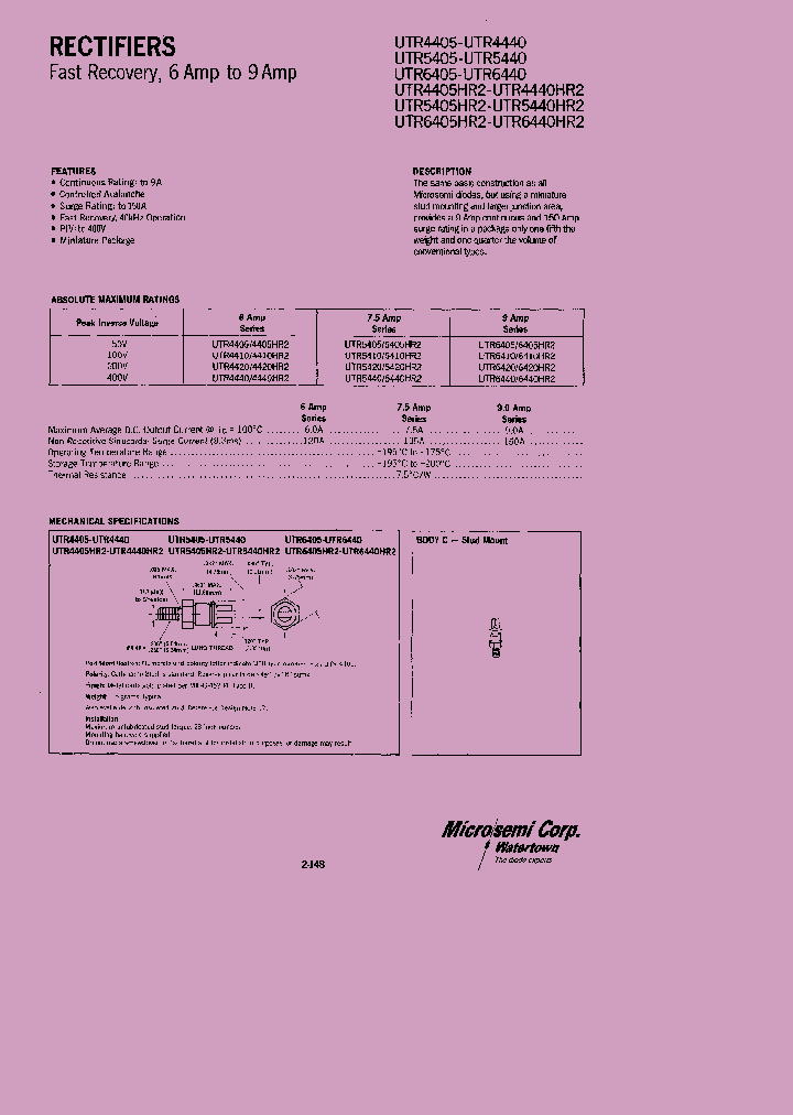 UTR6405_411318.PDF Datasheet