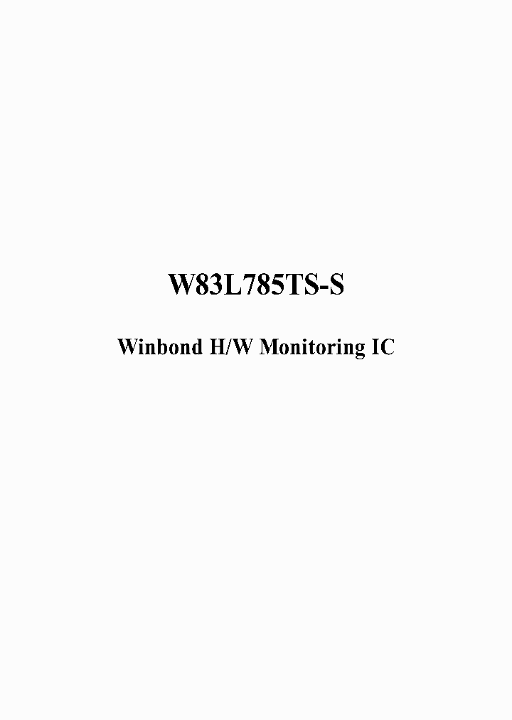W83L785TS-S_484608.PDF Datasheet