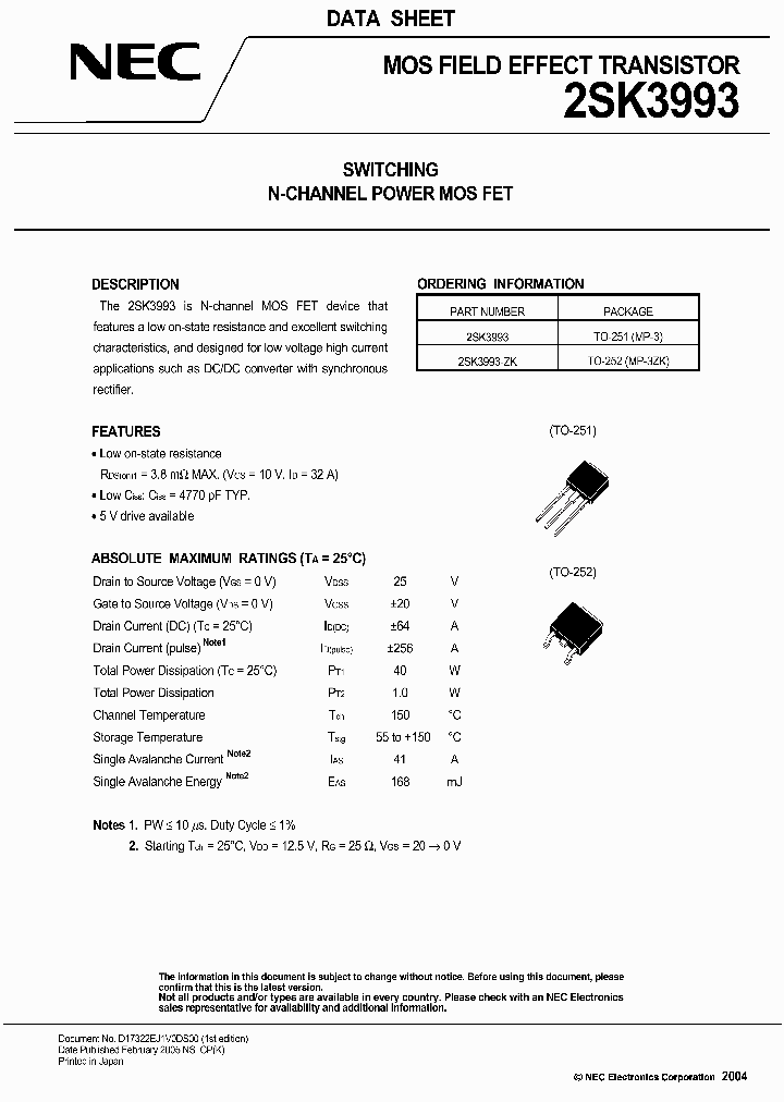 2SK3993_537345.PDF Datasheet