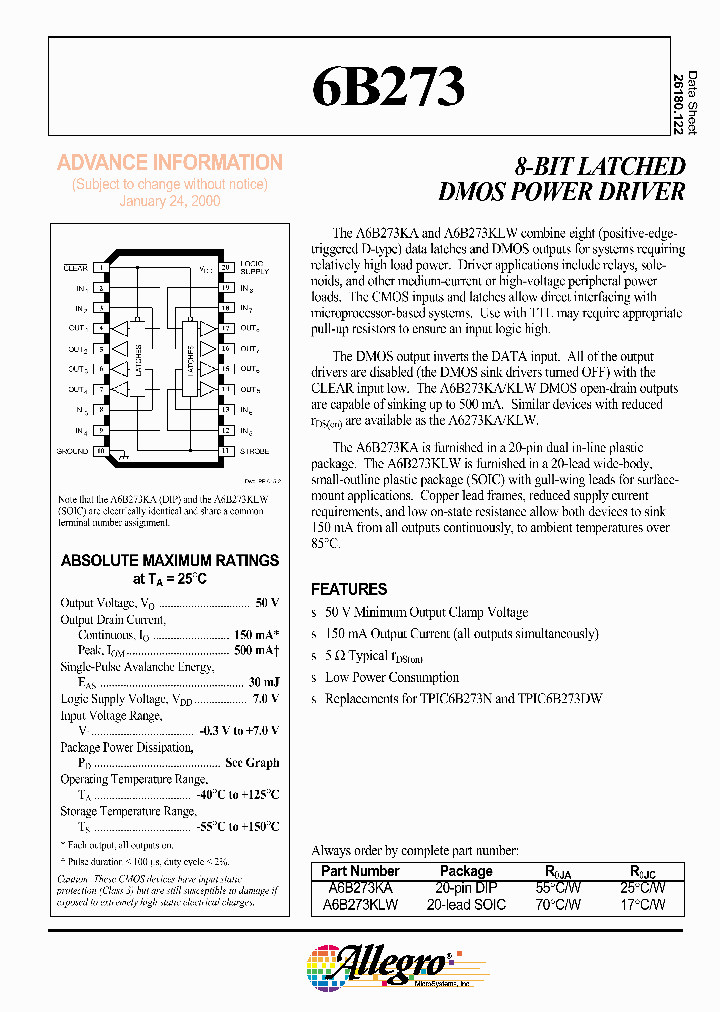 A6B273KLW_511306.PDF Datasheet