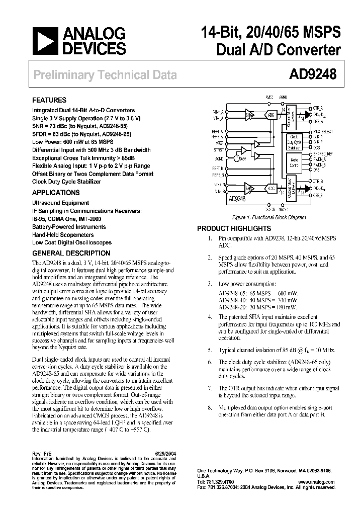 AD9248-20PCB_489365.PDF Datasheet