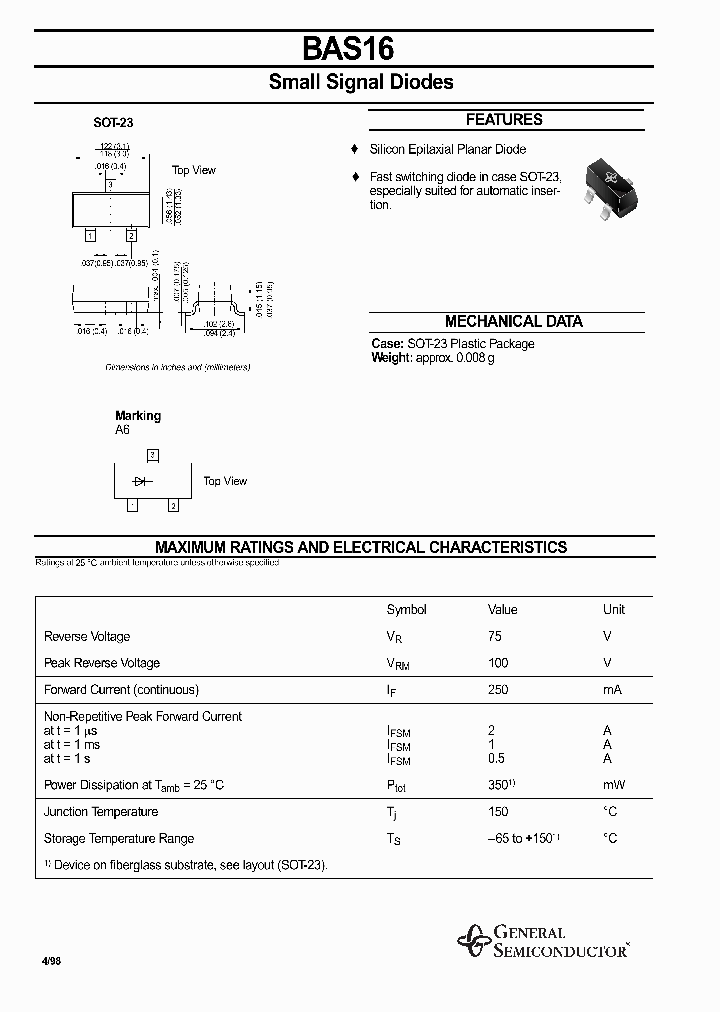 BAS16_553861.PDF Datasheet