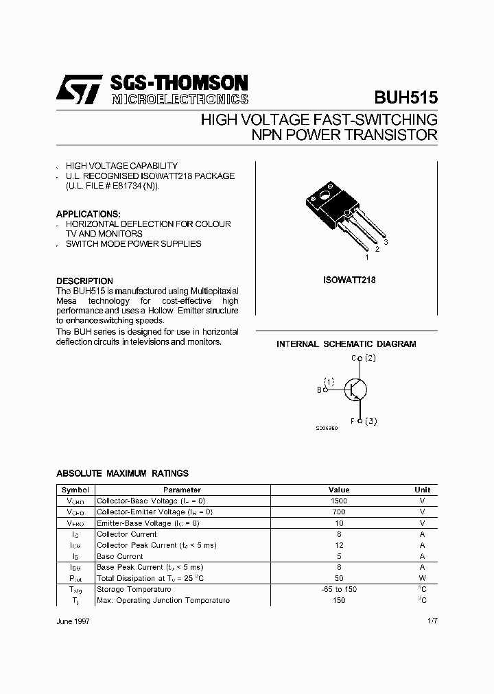 BUH515_504221.PDF Datasheet