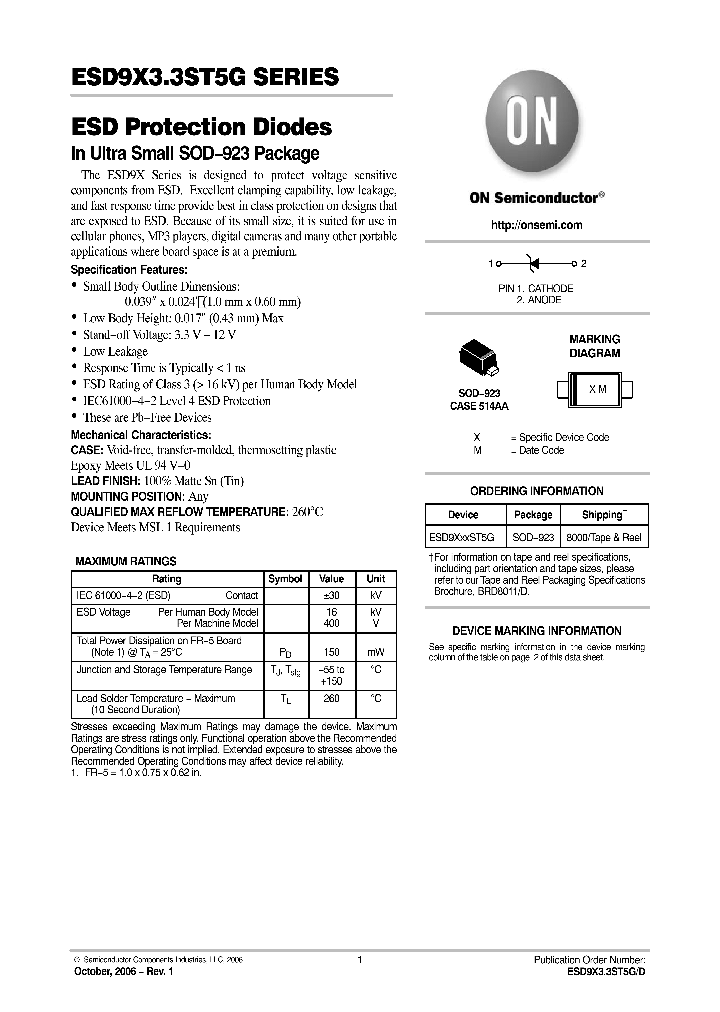 ESD9X12ST5G_519030.PDF Datasheet