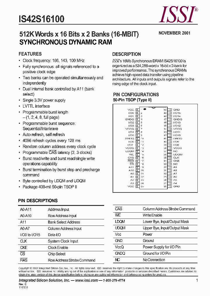 IS42S16100A1_509492.PDF Datasheet