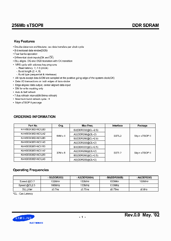 K4H560838D-NCLA0_502707.PDF Datasheet