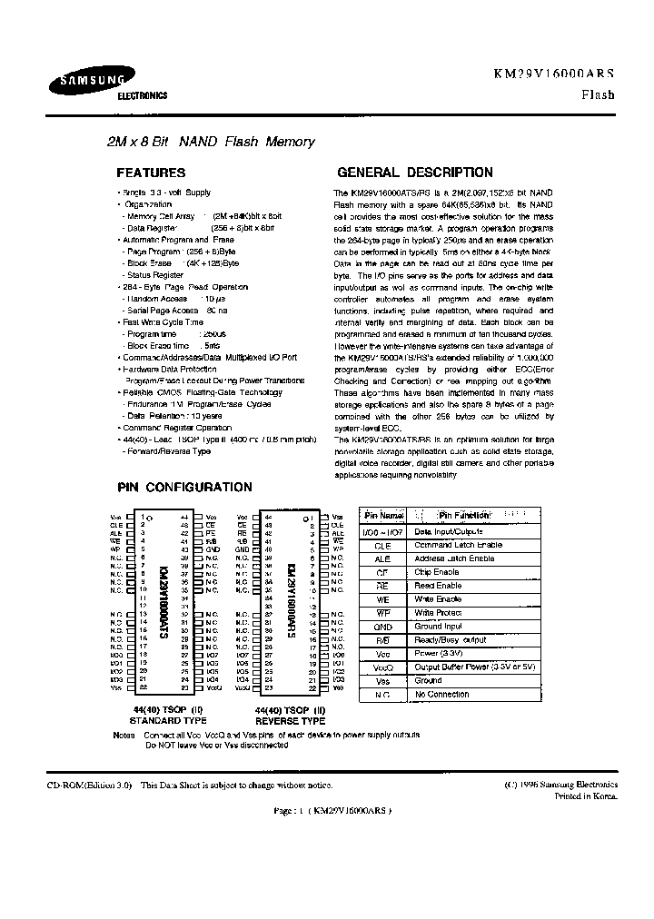 KM29V16000ARS_511258.PDF Datasheet