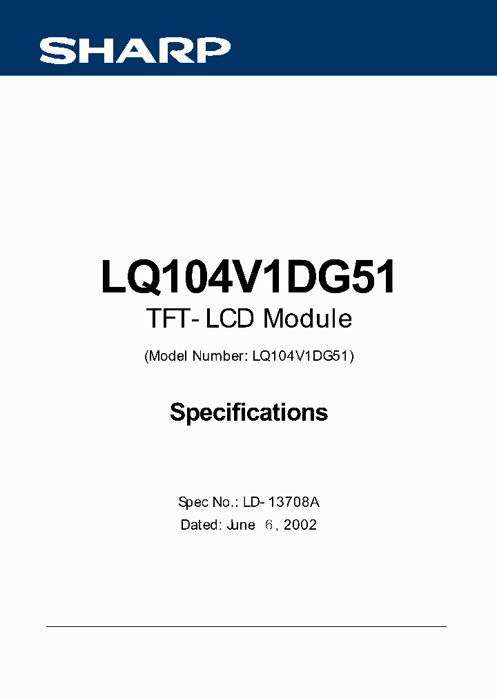 LQ104V1DG51_502853.PDF Datasheet