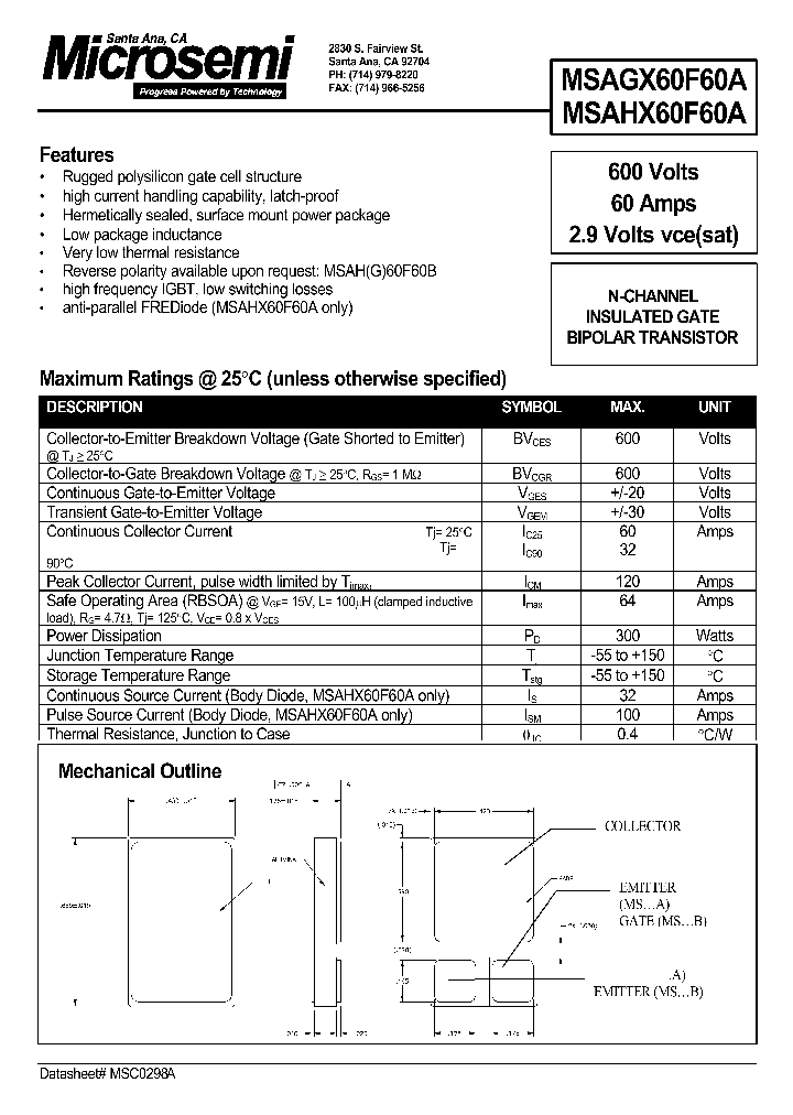 MSAHX60F60A_526571.PDF Datasheet