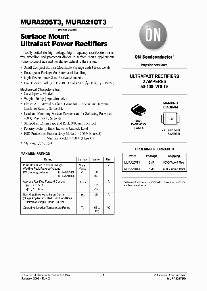 MURA205T3_540727.PDF Datasheet