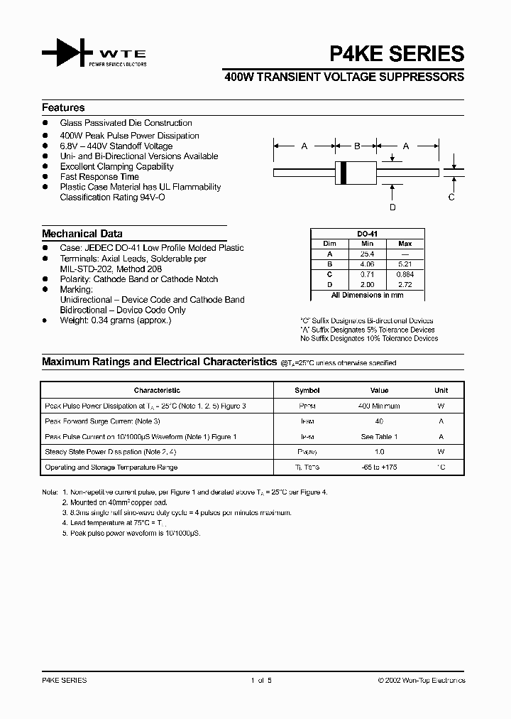 P4KE11_490476.PDF Datasheet