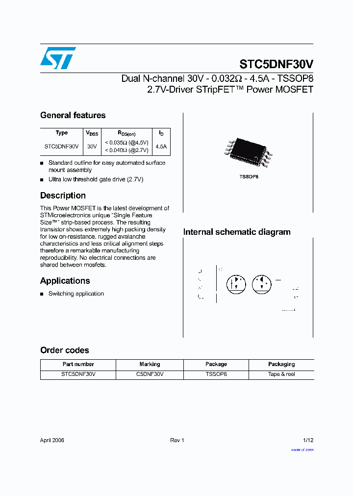 STC5DNF30V_493430.PDF Datasheet