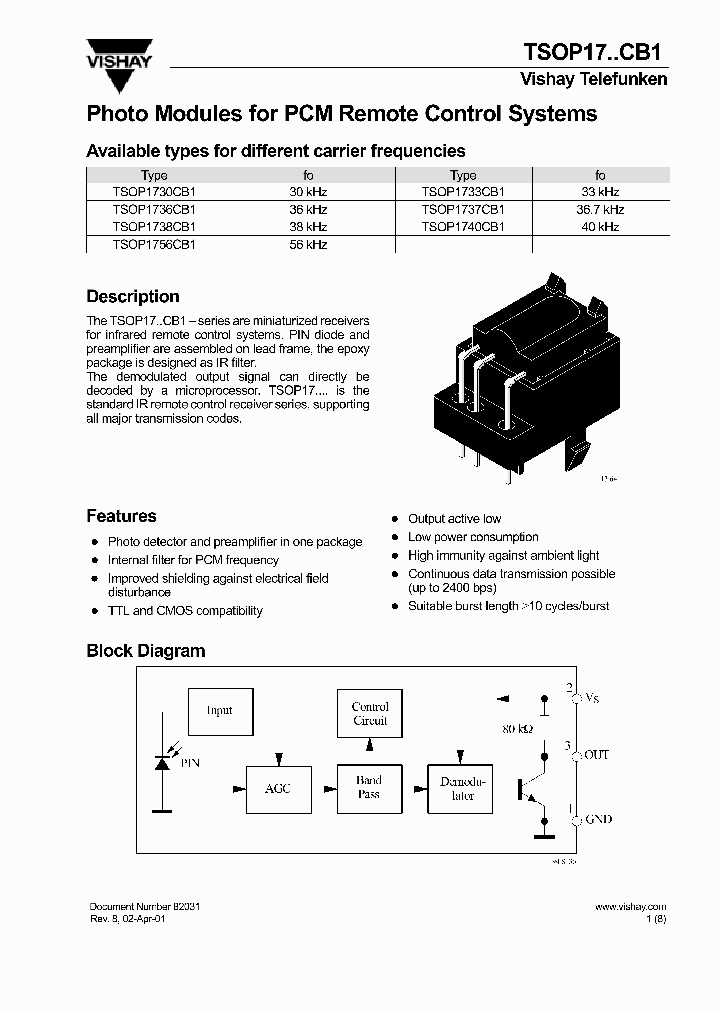 TSOP1756CB1_488515.PDF Datasheet