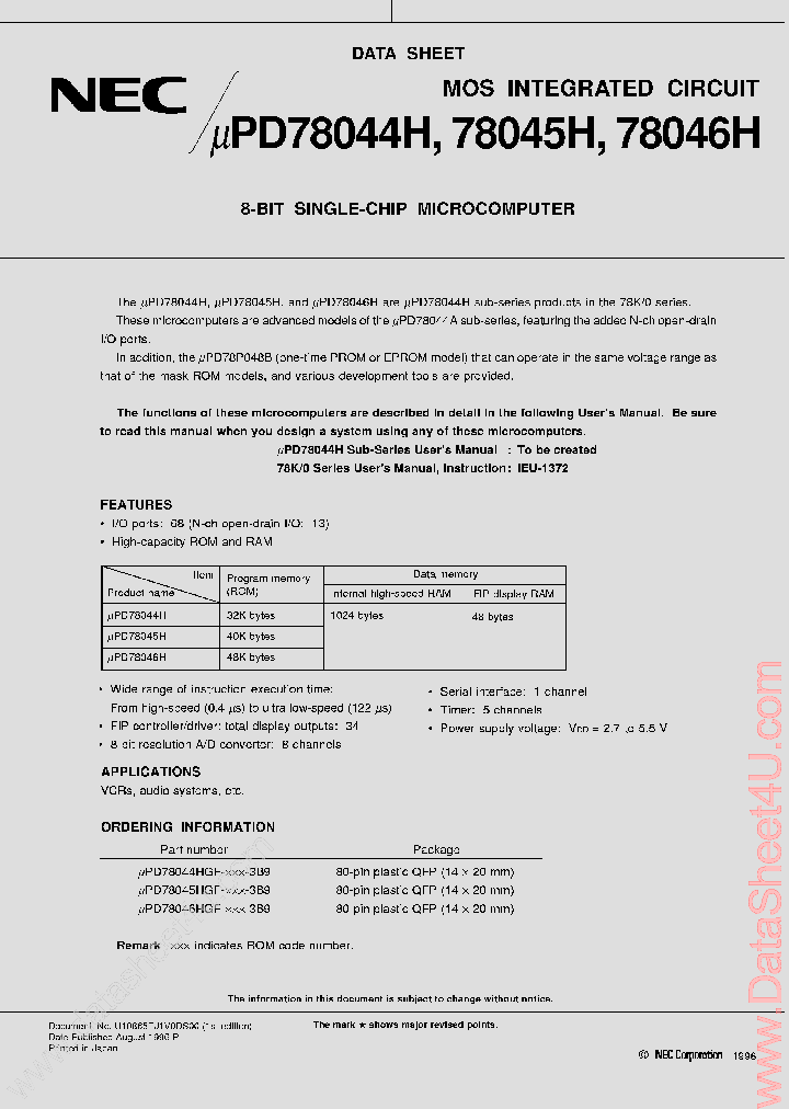 UPD78046H_535524.PDF Datasheet