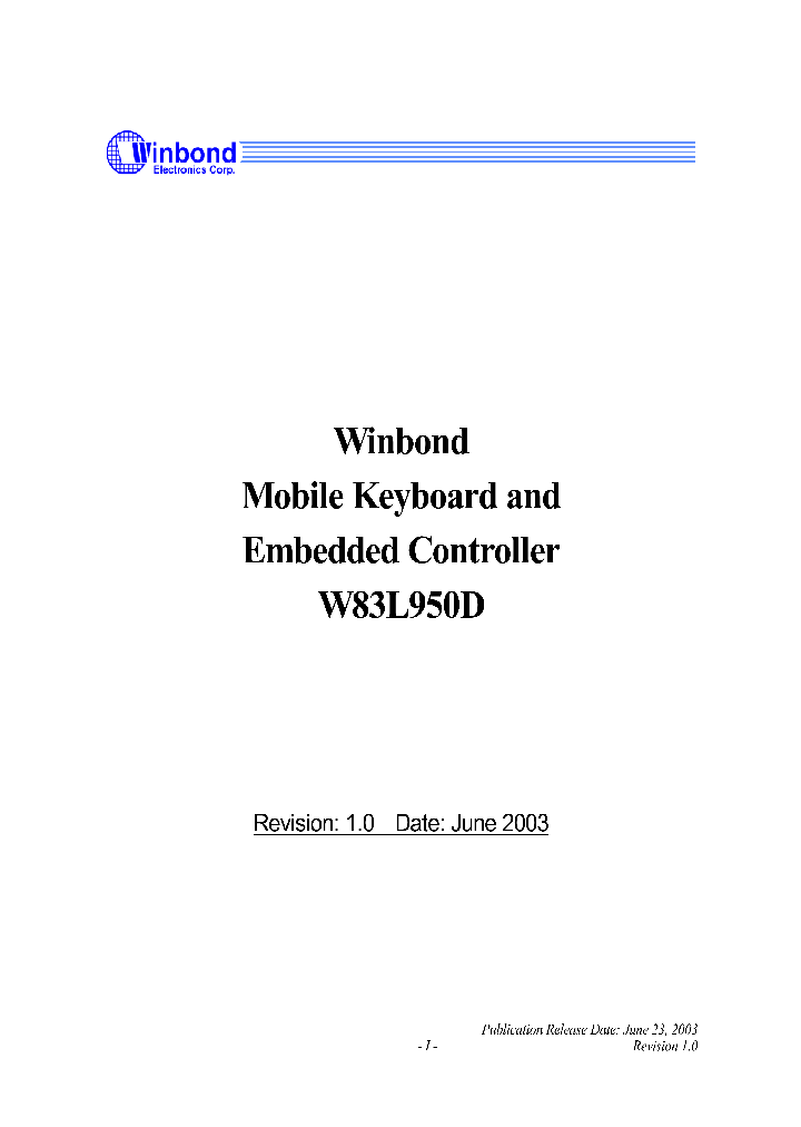 W83L950D_499559.PDF Datasheet