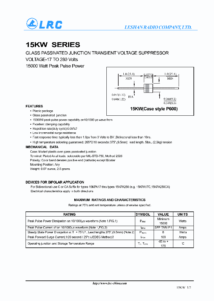 15KPA40A_606479.PDF Datasheet