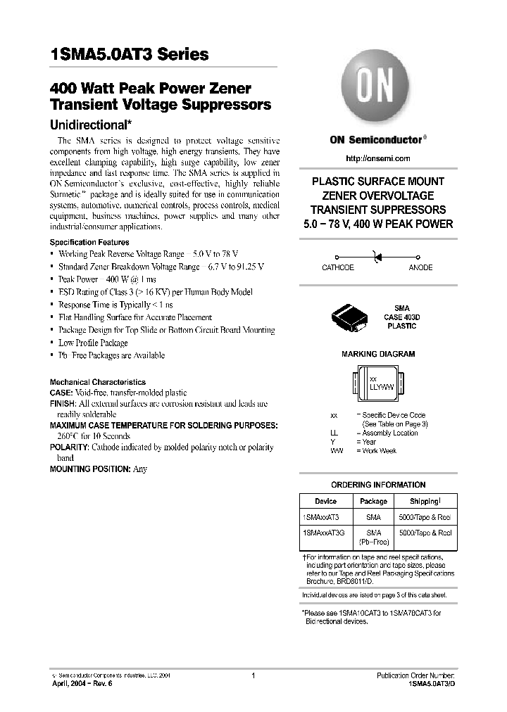 1SMA50AT3_737012.PDF Datasheet