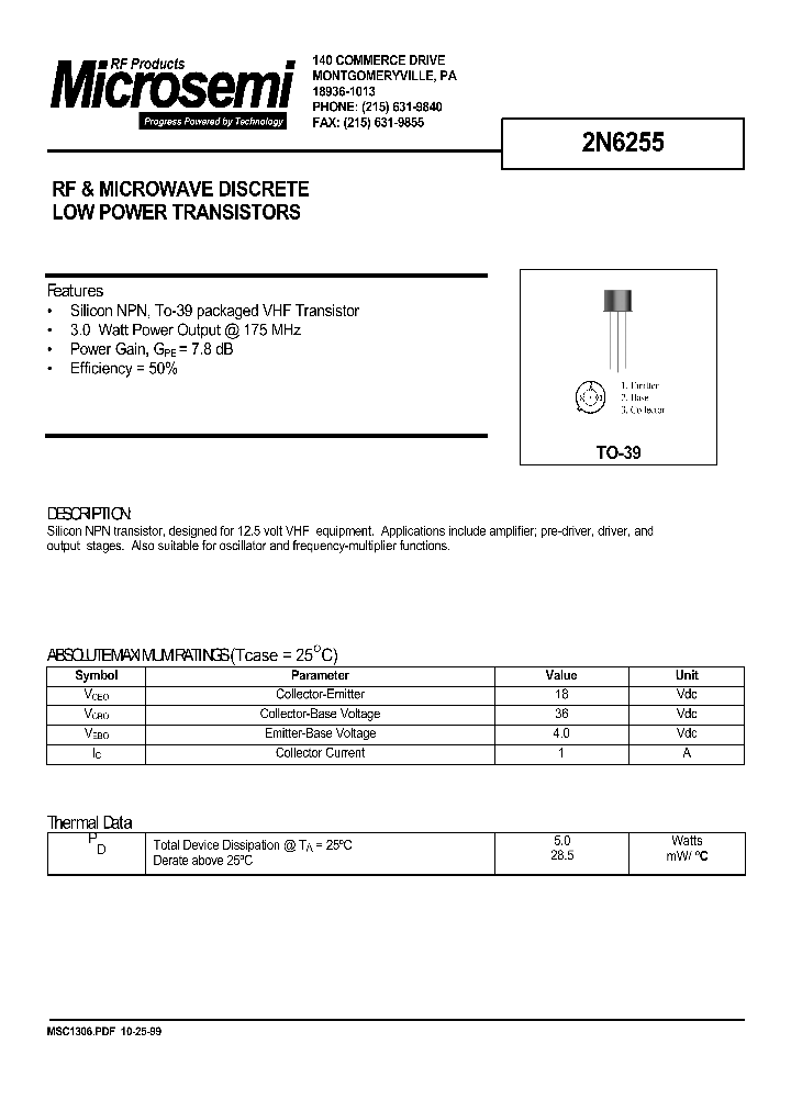 2N6255_709185.PDF Datasheet