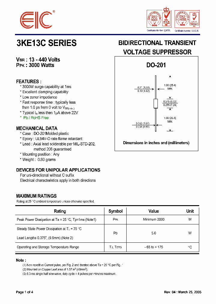 3KE15C_632447.PDF Datasheet