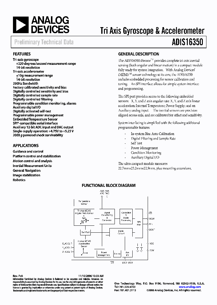 ADIS16350AML_671802.PDF Datasheet