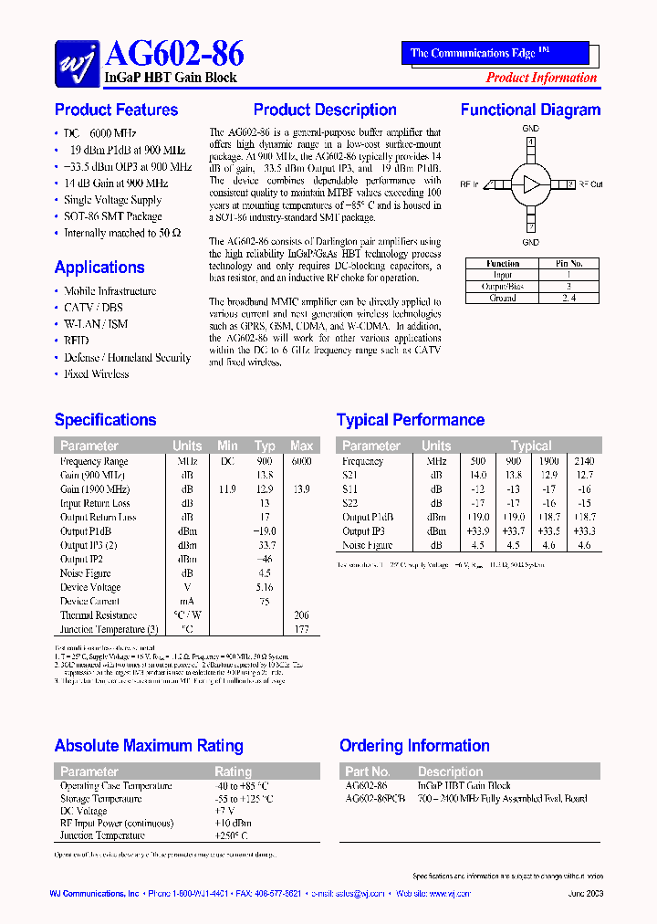 AG602-86PCB_702878.PDF Datasheet