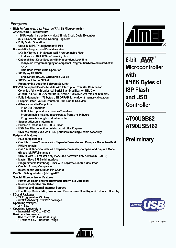 AT90USB162_571825.PDF Datasheet