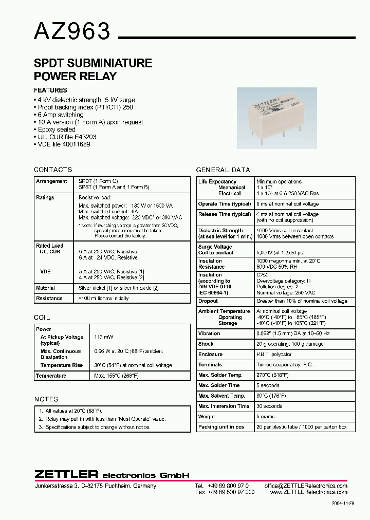 AZ963-1A-6DE_665108.PDF Datasheet