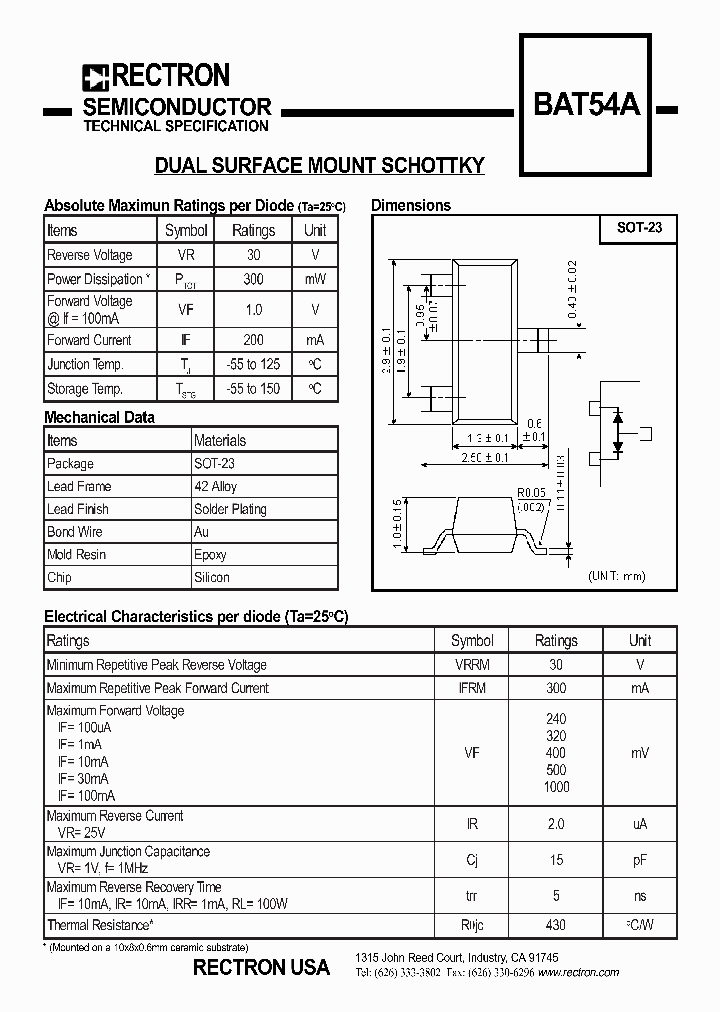 BAT54A_568344.PDF Datasheet